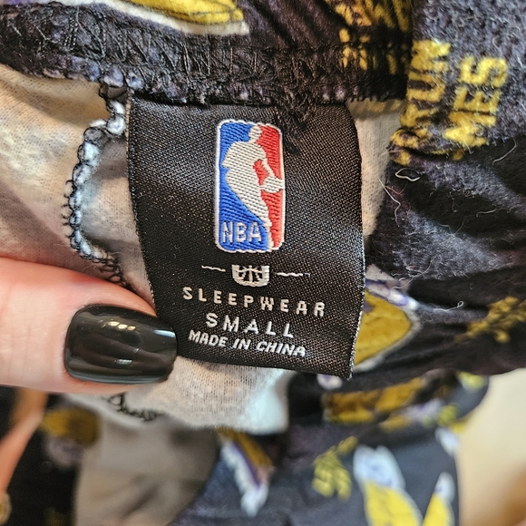 NBA Black and Yellow Lakers Pajama Pants - Picture 2 of 2